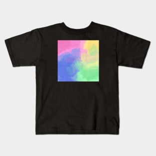 abstract pattern with green, yellow, pink and blue hues Kids T-Shirt